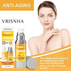 VRISNHA suero Vitamina C gotero: aplicación suave para uso diario