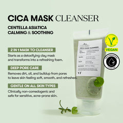 VT COSMETICS CICA Mask Cleanser: espuma diaria limpia sin resequedad.