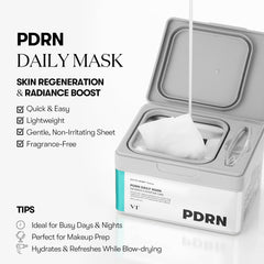 Mascarilla VT COSMETICS PDRN diaria: tapa plástica protege lámina y mantiene frescura.
