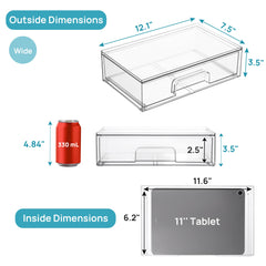 Vtopmart cajón acrílico con manija integrada para un acceso sencillo
