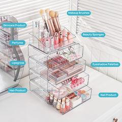 Vtopmart diseño transparente facilita ubicar productos sin abrir cajones.