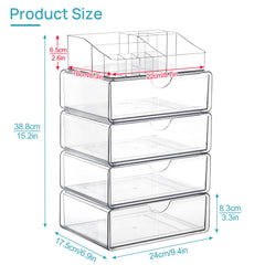 Vtopmart organizador con compartimentos variados para lápices, brochas y sombras