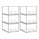 Vtopmart seis cajones acrílicos apilables para organización en despensa y baño