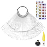 Vuojur muestras de uñas con números para comparar colores.