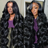 VXCVAE peluca frontal con encaje 13x6, aspecto natural.