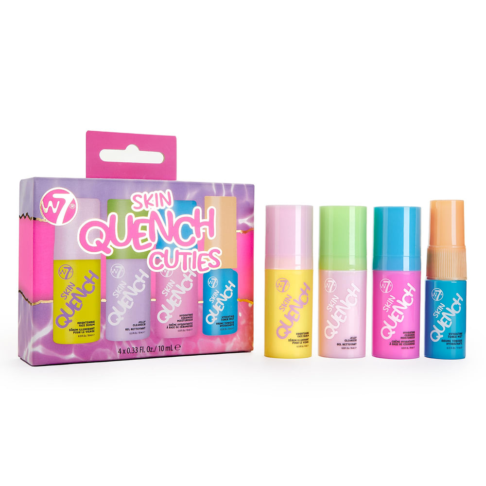 W7 Skin Quench Cuties: mini botellas para hidratación en viaje.