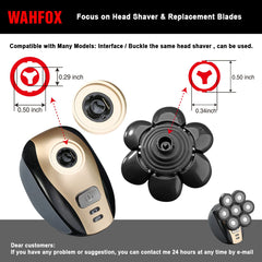 WAHFOX repuestos de cabezas 7D, reemplazo sencillo para tu afeitadora.
