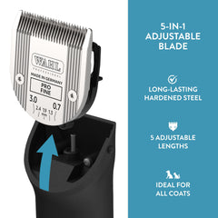 Lame Wahl Pro Animal 5-en-1 pour Creativa, finitions soignées.