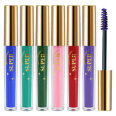 WanTuoluo mascara colorida en seis tonos para pestañas definidas.