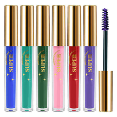 WanTuoluo mascara colorida en seis tonos para pestañas definidas.
