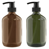 WANBAO botella-pompa 10oz multicolor frente, ideal para rellenar cosméticos caseros