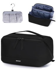 WANDF bolsa de aseo impermeable con colgante 360 para viaje ordenado.