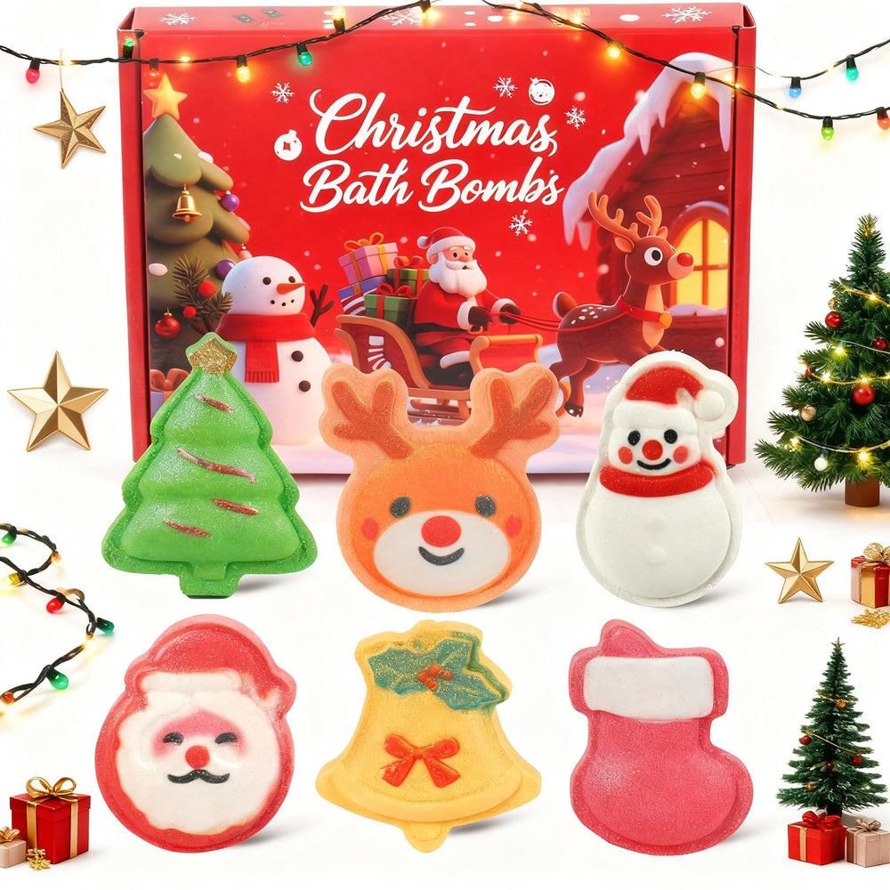 WARMLIFE bombas de baño con campanas navideñas, experiencia festiva y burbujeante en la bañera.