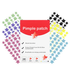 Parche de acné Waspot con estrellas transparentes para uso discreto diario.