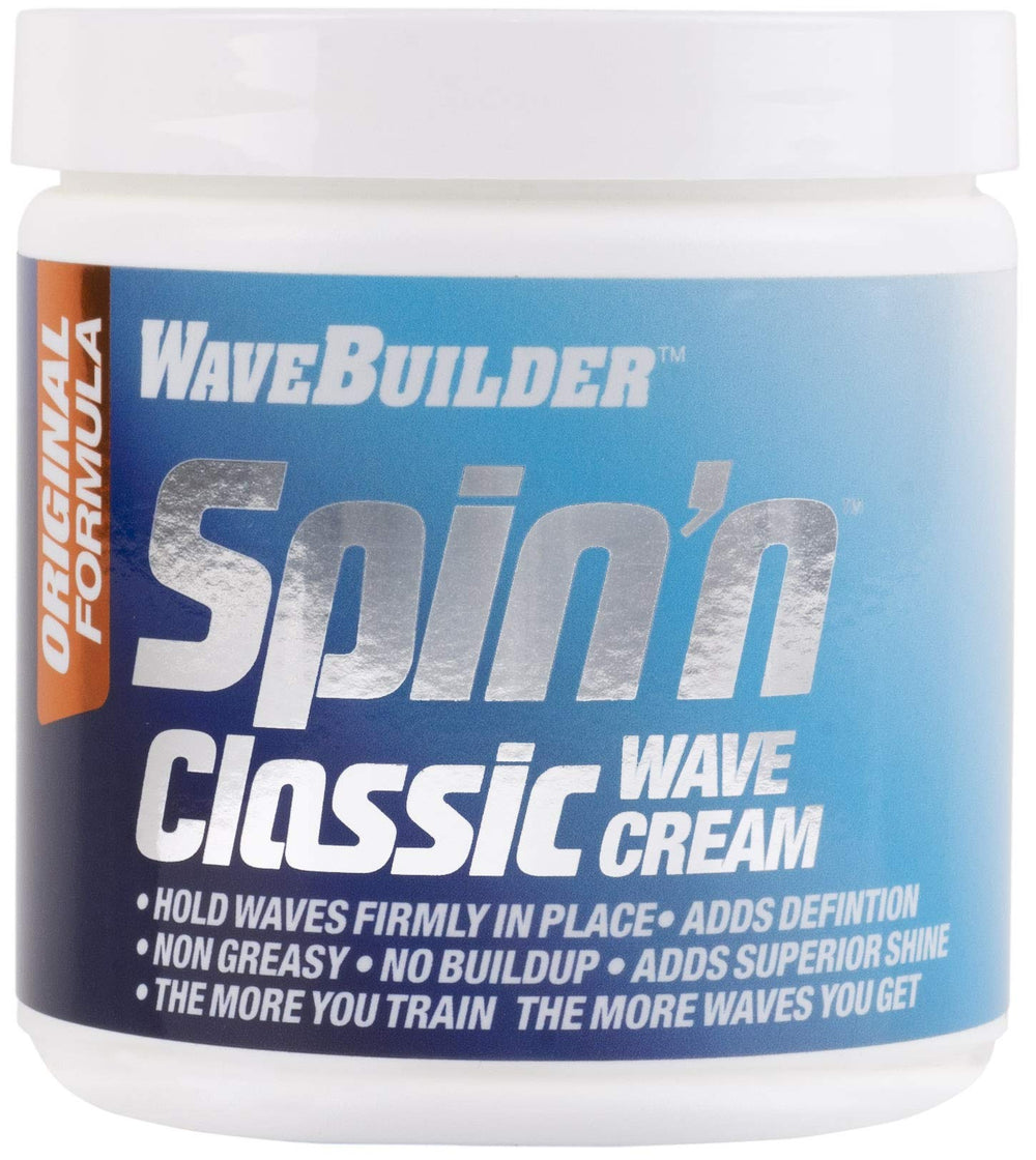 Spin’n Classic Wave Cream de Wavebuilder, empaque compacto para uso diario.