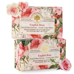 Jabón Rosa Inglesa de Wavertree & London en empaque elegante, regalo perfecto.