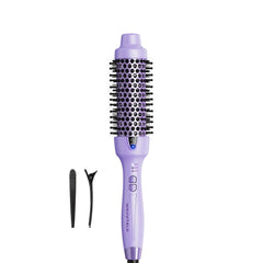 Wavytalk cepillo térmico lavanda, frente, peinado suave y sin frizz.