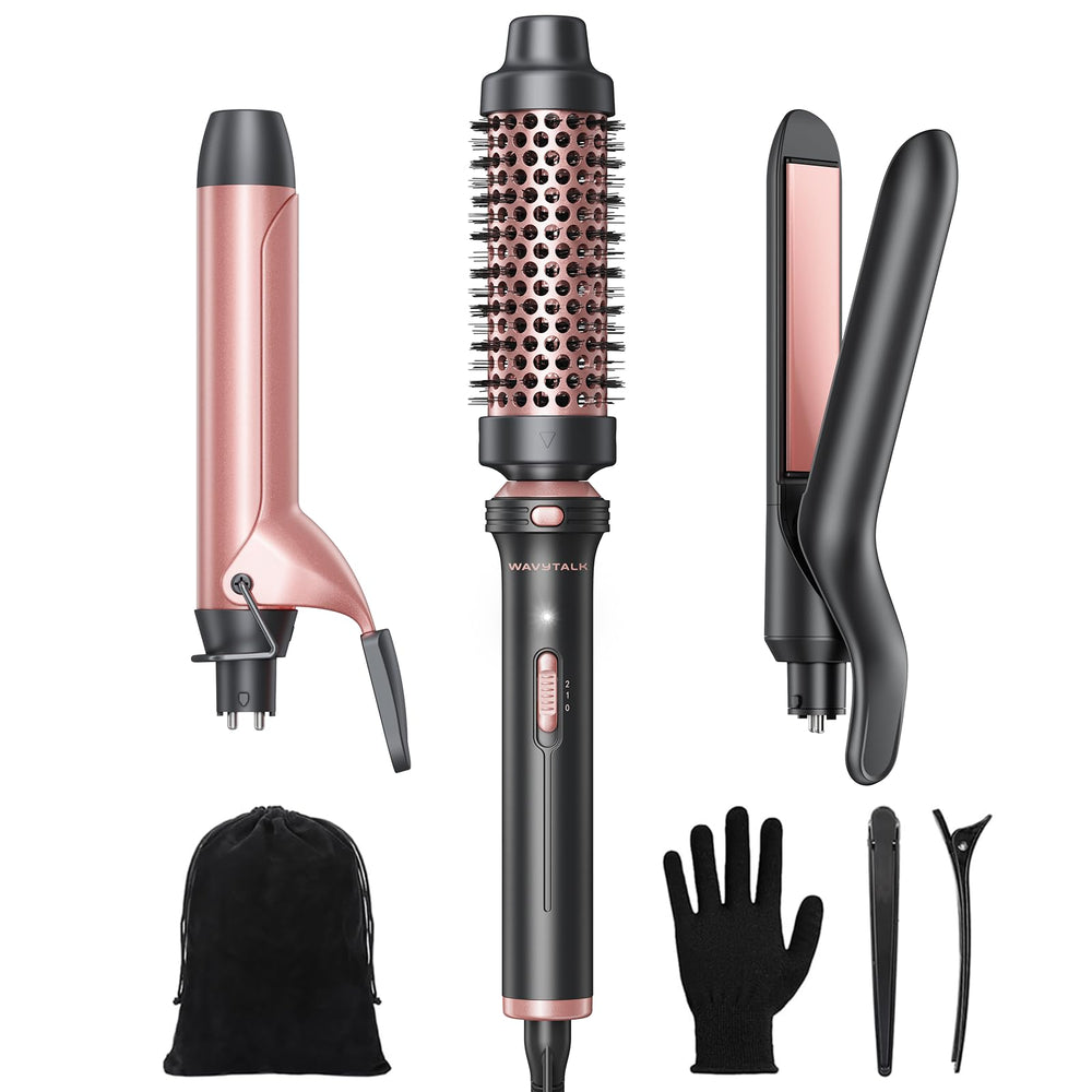 Wavytalk cepillo térmico de 1,5 pulgadas para rizos uniformes y brillo