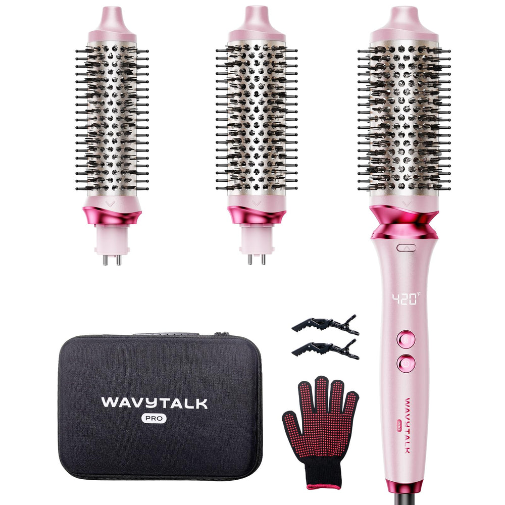 Wavytalk Heatwave Pro con barra 1,25 pulgadas, peinado rápido y suave con brillo.