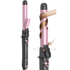Wavytalk Rizador rizos giratorio con barril para rizos definidos y duraderos.