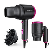 Wavytalk secador compacto y plegable para viaje, fácil de llevar