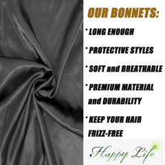 Wbfwbb bonete satinado protege el cabello durante el sueño y reduce frizz