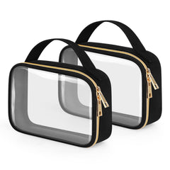 Wedama bolsa de bano transparente con doble cierre, ideal para organización en casa o viaje