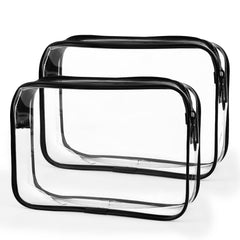 Wedama bolsa cosmética TSA aprobada, dos-pack, negro, ideal para viaje