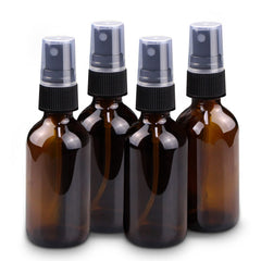 Wedama botellas rociador vidrio ámbar 2oz, ideal para viaje y cuidado de la piel
