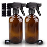 Wedama botellas vidrio ámbar con atomizador 16oz para soluciones de limpieza