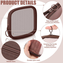 Weewooday estuche malla viaje portátil para maquillaje ligero y fácil de transportar
