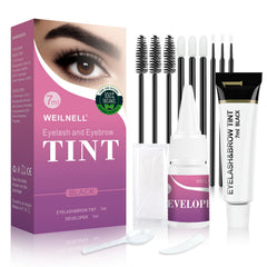 WEILNELL kit coloración pestañas cejas: empaque compacto para uso doméstico.