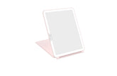 Espejo WEILY con 72 diodos LED frontales para maquillaje diario en rosa