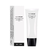 Weispo crema CC en botella con tono natural para un rostro uniforme.