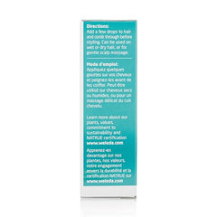 Weleda cabello húmedo con aplicación suave para mayor manejo.