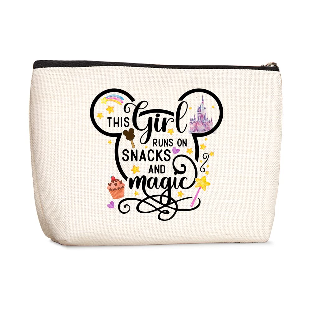 Bolso cosmético Wenboco con dibujo de ratón, perfecto para maquillaje y accesorios.