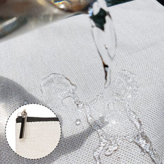Bolso cosmético Wenboco de material impermeable y lino, ideal para viajes.