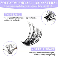 Wendy Lashes Clusters naturales wispy, aspecto suave y realista