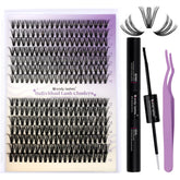 Kit Wendy Lashes: ensemble d’extensions cluster pour application maison, résultat professionnel potentiel.