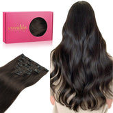 Extensiones Wennalife con clips, cabello humano real 18 pulgadas, aspecto natural