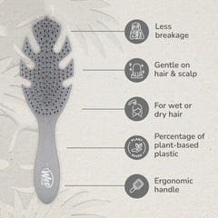 Wet Brush Go Green Detangler: cuerpo ergonómico para peinado diario cómodo.