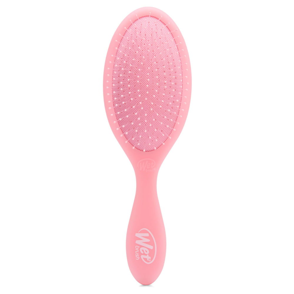 Wet Brush Original Detangler Pink Drink frente, deslizamiento suave para desenredar cabellos mojados o secos