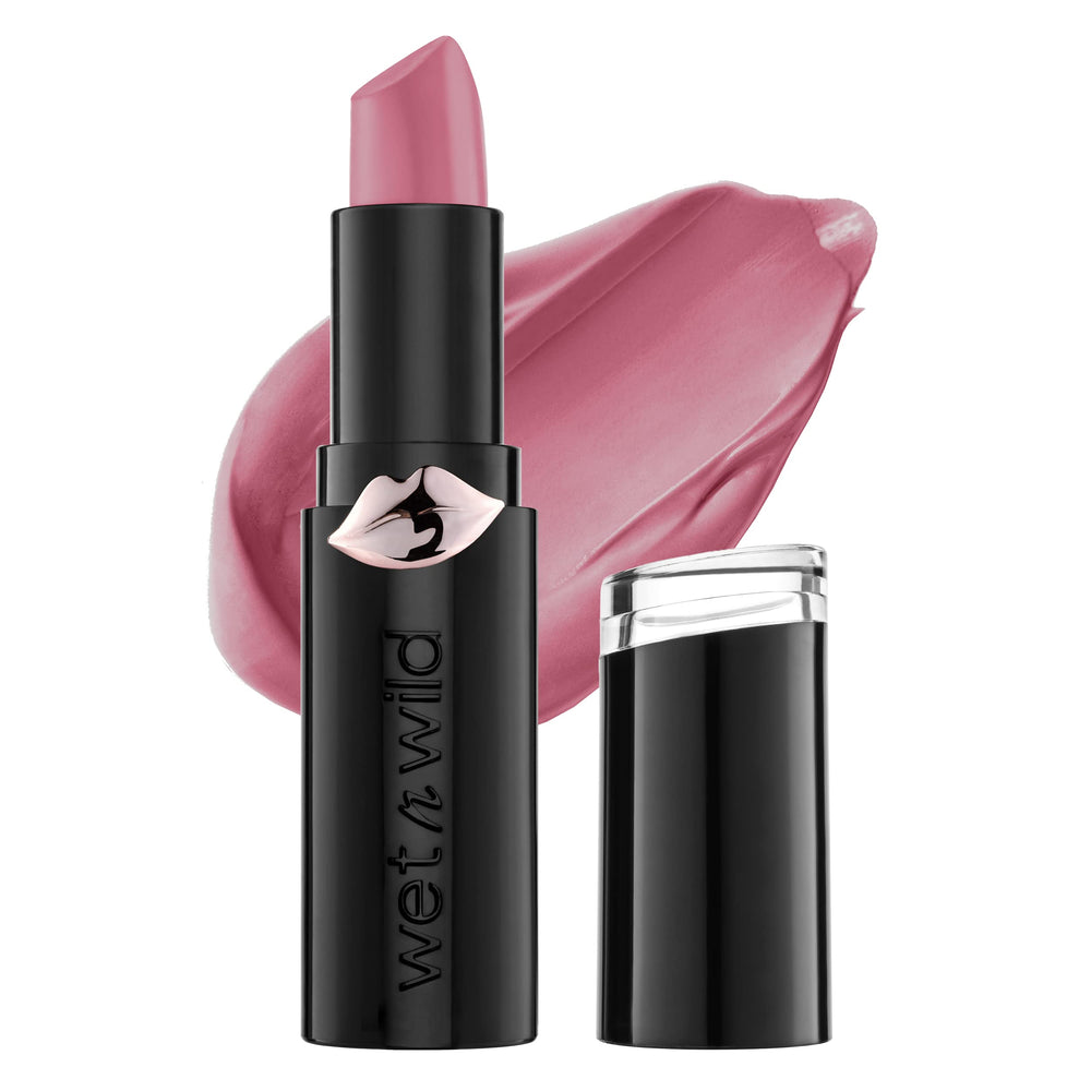 wet n wild Mega Last Matte Lip Color Mauve Outta Here, aplicación cremosa para color intenso