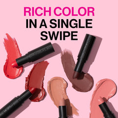 wet n wild Mega Last Matte Lip Color, deslizamiento suave para acabado uniforme.