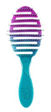 Brosse Wet Brush Pro Flex Dry ombre bleu-vert démêlage rapide et efficace.