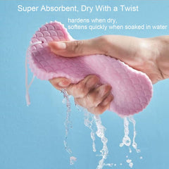 Esponja WFWJ con textura tridimensional para mayor limpieza suave.