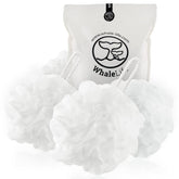 WhaleLife esponja lufa para cuerpo, pack de 4, ideal para ducha diaria.