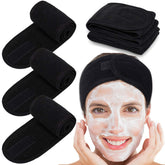 Whaline banda cabello toalla spa negro, permite mantener el cabello apartado durante el cuidado facial