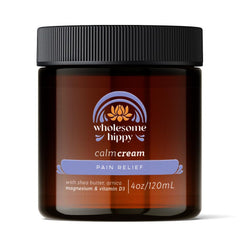 Crème Wholesome Hippy Calm Magnésium dans le flacon, hydratation et détente.