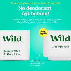 Déodorant violet Wild et applicateur: application précise et propre.